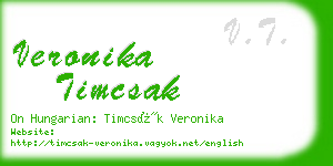 veronika timcsak business card